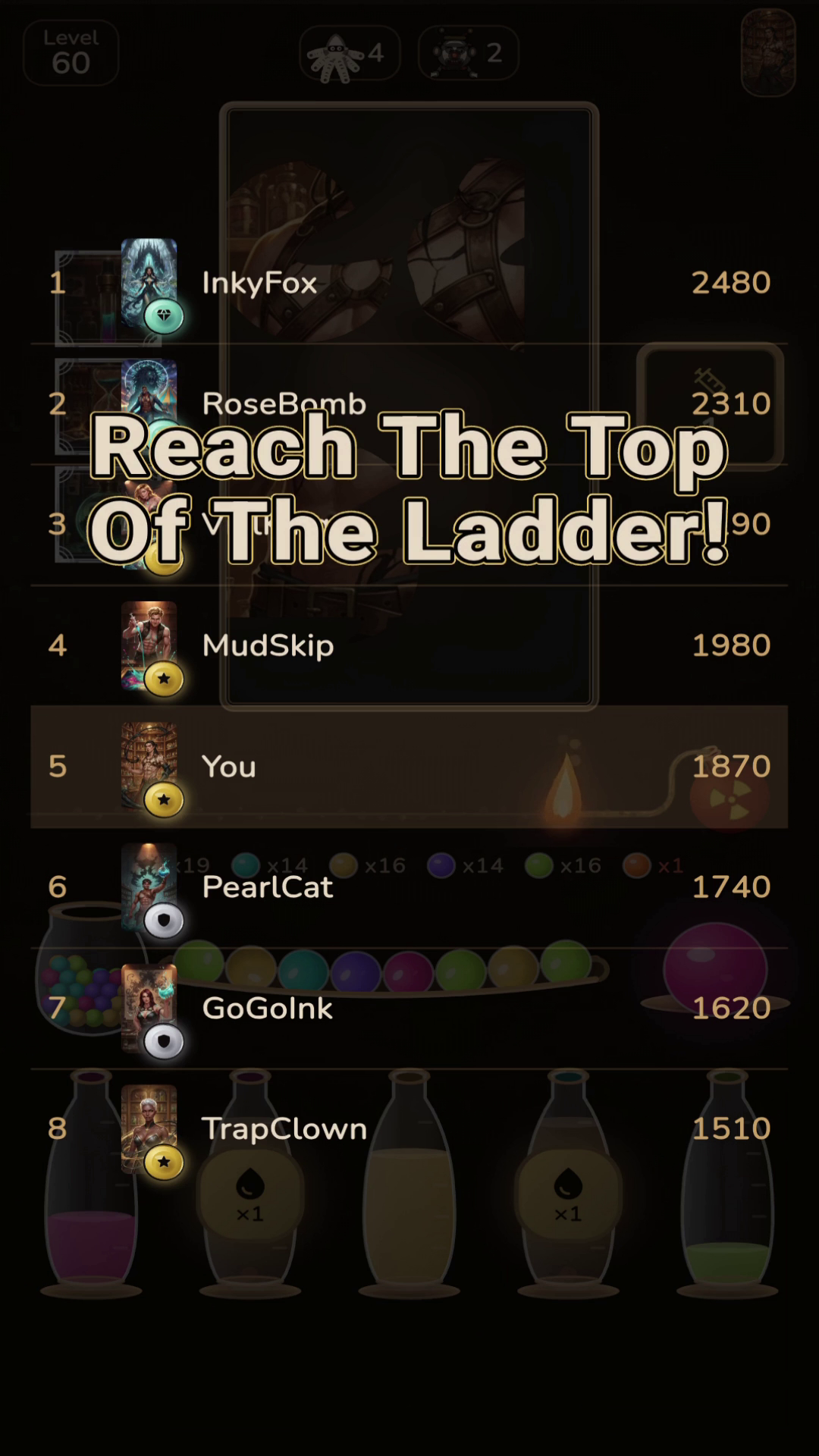 Ladder mode: climb the Top 8 board
