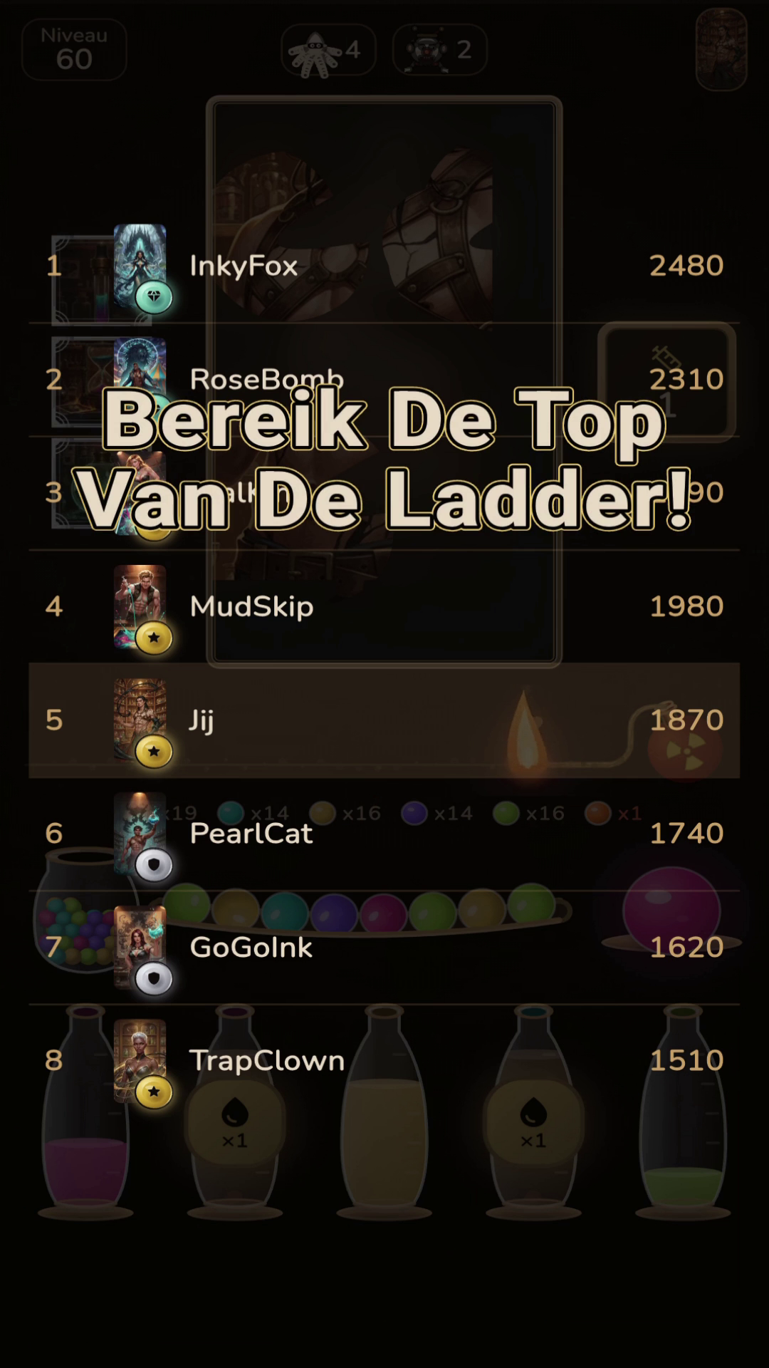 Ladder-modus: klim naar de Top 8